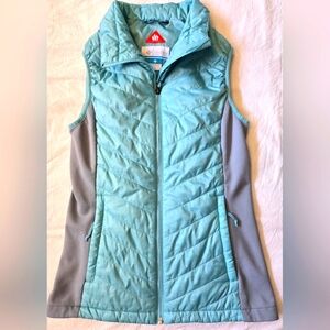 Columbia Women's Aqua Blue and Gray Vest Size Small